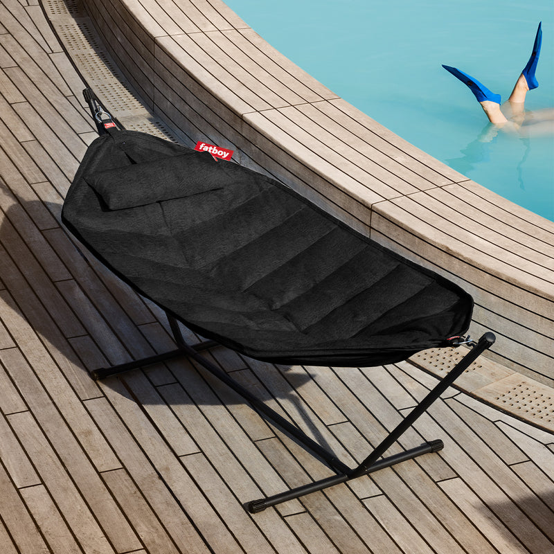 Fatboy Superb Hammock with Pillow and Black Frame (Thunder)