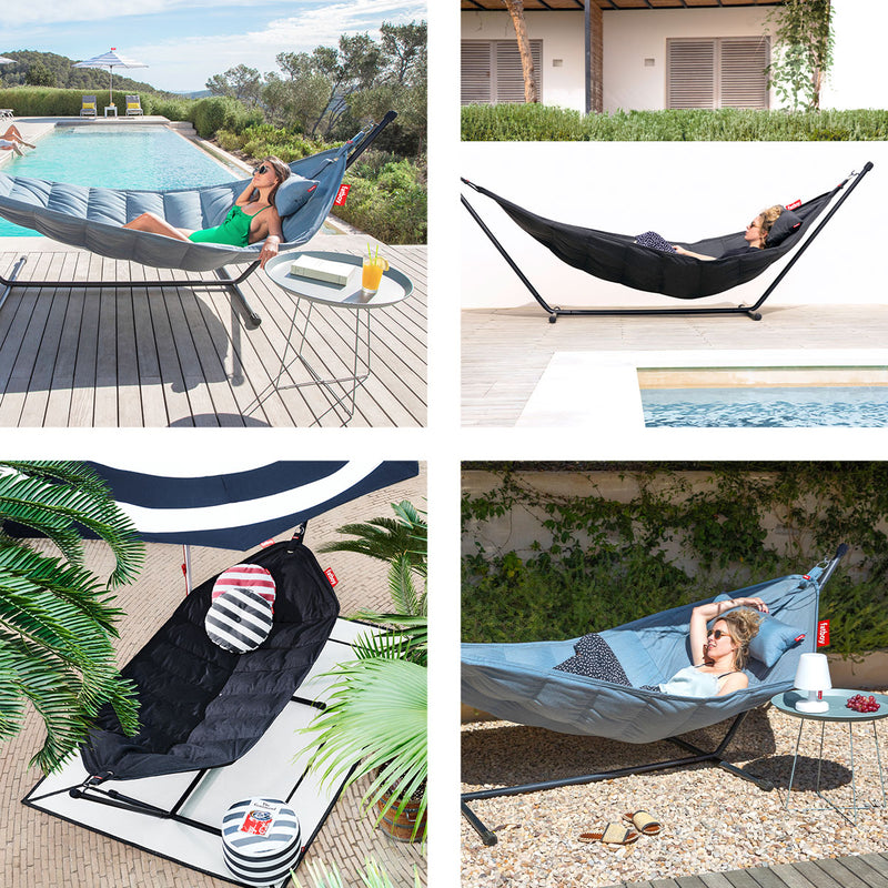 Fatboy Superb Hammock with Pillow and Black Frame (Thunder)