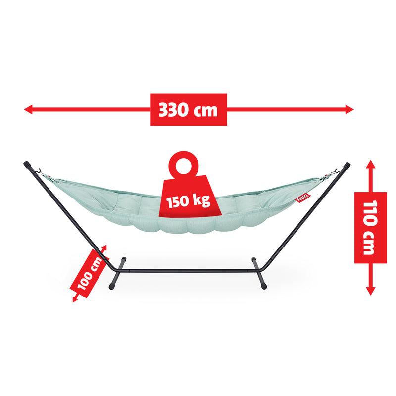 Fatboy Superb Hammock with Pillow and Black Frame (Seafoam)