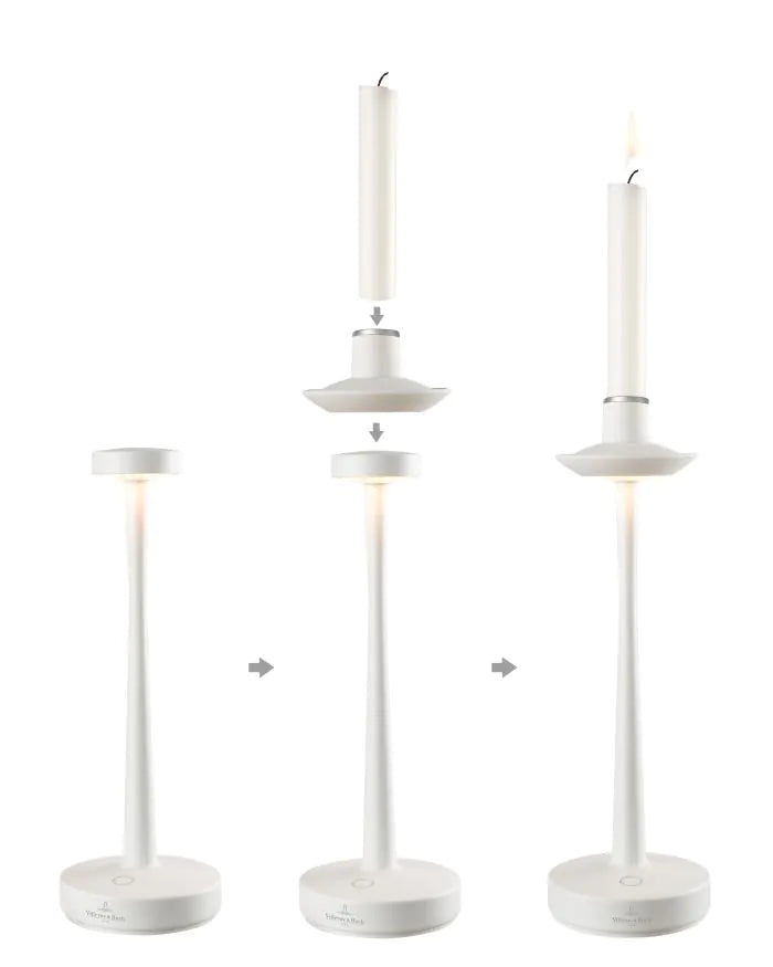 Villeroy & Boch Aarhus Table Lamp with Candle Holder (H 30 cm)