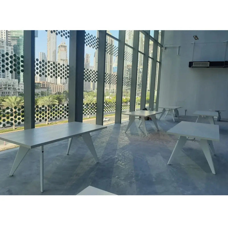 Art 6-seater table white Desert River Rentals