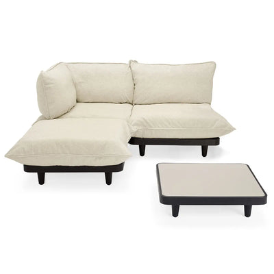 Fatboy Paletti 2-seat sofa with footstool and table, sahara - DesertRiver.shop