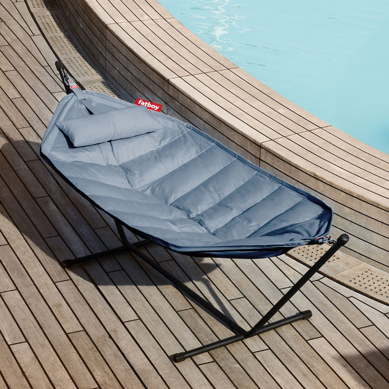 Fatboy Hammock Superb with Black Frame (Storm Blue)